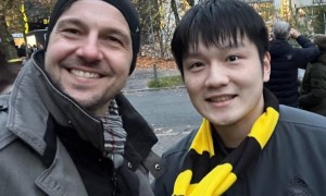 乒坛名将波尔出任多特品牌大使 曾带樊振东现场观赛